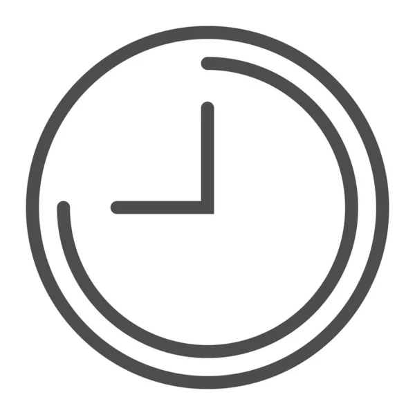 Icône de ligne d'horloge. Illustration vectorielle temporelle isolée sur blanc. Composez la conception de style contour, conçu pour le web et l'application. Eps 10. — Image vectorielle