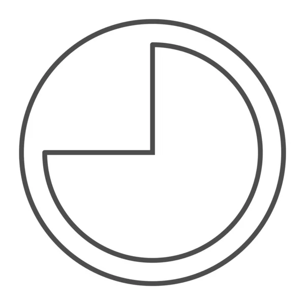 9 годин значок тонкої лінії. Форенон Векторні ілюстрації ізольовані на білому. Дизайн стилю годинника, розроблений для веб та додатків. Епс 10 . — стоковий вектор