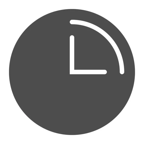 3時間固体アイコン。3時間ベクトルのイラストが白で隔離された時計。Webおよびアプリ用に設計されたグリフスタイルデザインをご覧ください。Eps 10. — ストックベクタ