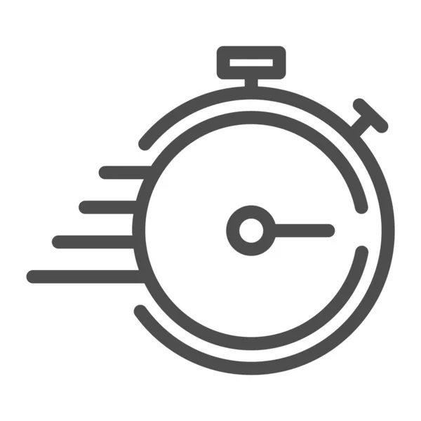 Deadline line icon. Timer with lines vector illustration isolated on white. Stopwatch outline style design, designed for web and app. Eps 10. — Stock Vector