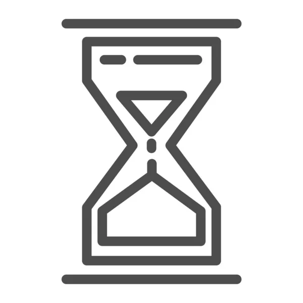 Icono de línea de reloj de arena. Tiempo corriendo en ilustración vectorial reloj de arena aislado en blanco. Diseño de estilo de contorno de vidrio de lija, diseñado para web y aplicación. Eps 10. — Archivo Imágenes Vectoriales
