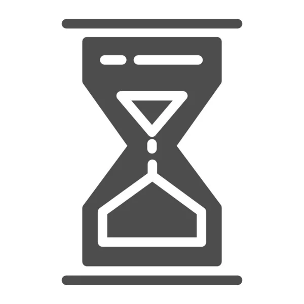 Icono sólido reloj de arena. Tiempo corriendo en ilustración vectorial reloj de arena aislado en blanco. Sandglass diseño de estilo glifo, diseñado para la web y la aplicación. Eps 10. — Archivo Imágenes Vectoriales