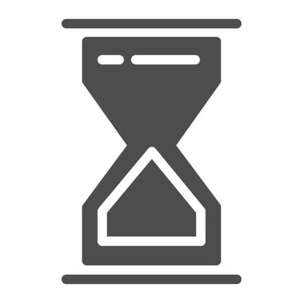 Icono sólido reloj de arena. El tiempo ha terminado en la ilustración de vectores de reloj de arena aislado en blanco. Sandglass diseño de estilo glifo, diseñado para la web y la aplicación. Eps 10. — Vector de stock