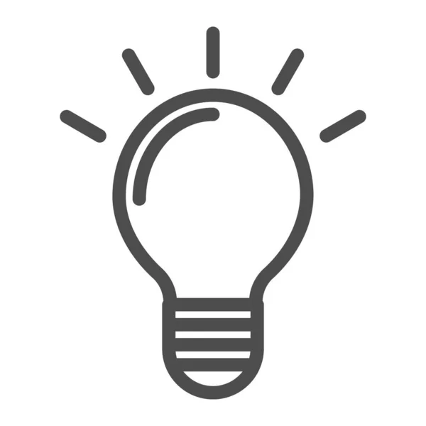 Icona linea lampadina. Idea illustrazione vettoriale isolata su bianco. Progettazione dello stile del profilo della lampada, progettata per il web e l'app. Eps 10. — Vettoriale Stock