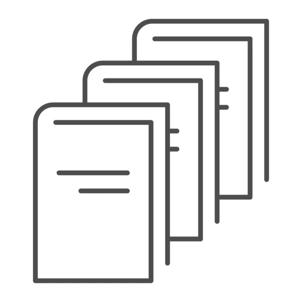 Bibliothek Thin Line Icon. Bildung Vektor Illustration isoliert auf weiß. Buchumrisse Design, entworfen für Web und App. Eps 10. — Stockvektor