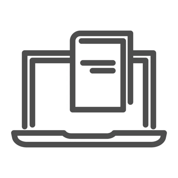 Icono de línea de libro electrónico. Ilustración vectorial de lectura aislada en blanco. Diseño de estilo de esquema de libro, diseñado para la web y la aplicación. Eps 10. — Vector de stock