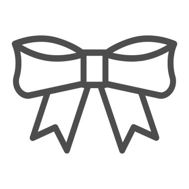 Baş çizgi simgesi. Düğüm vektör çizimi beyaza izole edildi. Kurdele yayı tasarımı, web ve uygulama için tasarlanmış. Eps 10.