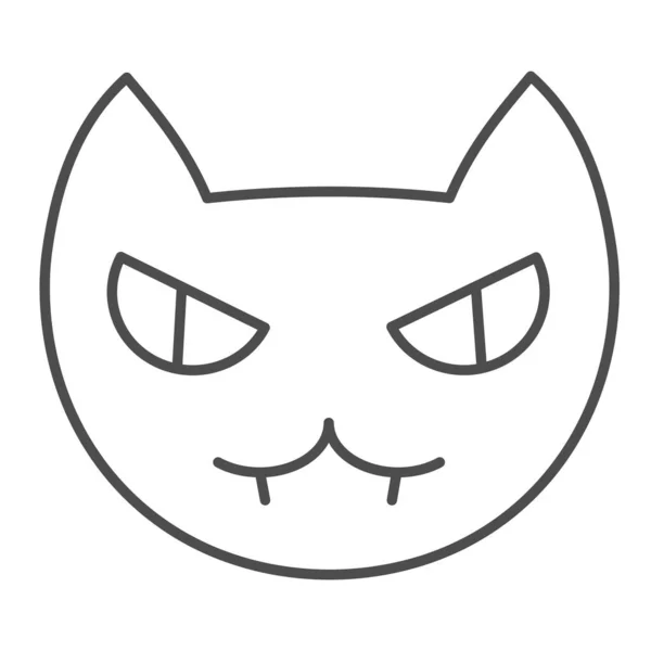 Кошачье личико. Векторная иллюстрация маски животных изолирована на белом. Дизайн в стиле Pet glyph, предназначенный для веб и приложений. Eps 10. — стоковый вектор