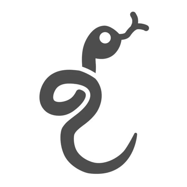 Snake stevige icoon. Serpent web vector illustratie geïsoleerd op wit. Reptiel glyph stijl ontwerp, ontworpen voor web en app. Eps 10. — Stockvector