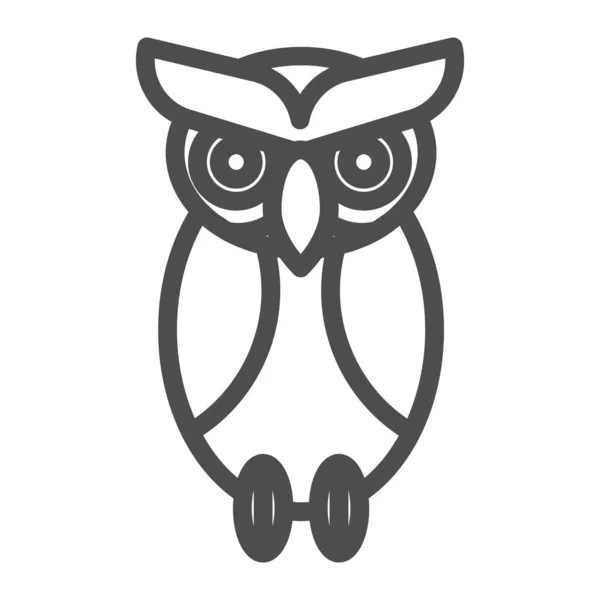 Ícone de coruja. Ilustração do vetor da teia do pássaro isolado no branco. Animal design estilo esboço, projetado para web e app. Eps 10. —  Vetores de Stock