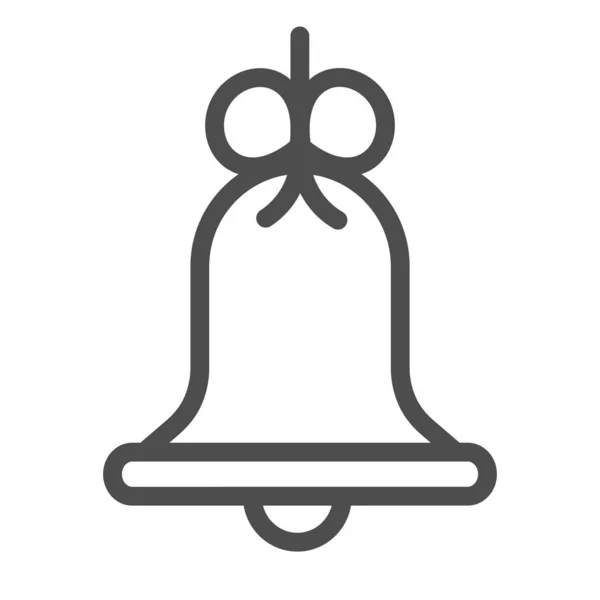 Weihnachtsglocken-Symbol. Weihnachtsdekor Vektor Illustration isoliert auf weiß. Xmas bell outline style design, entworfen für web und app. Eps 10. — Stockvektor