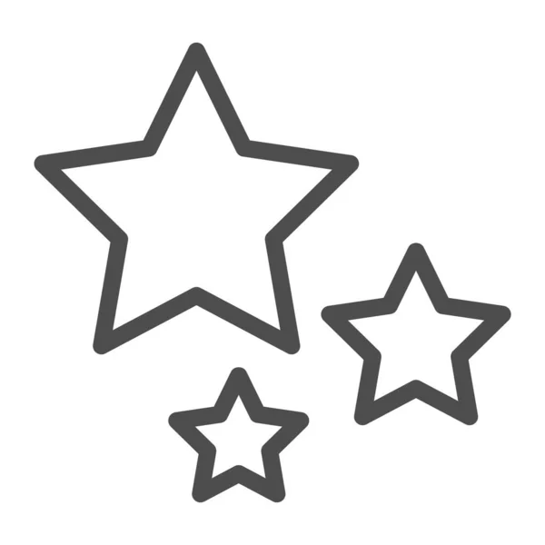 Stars line icon. Three stars vector illustration isolated on white. Christmas decoration outline style design, designed for web and app. Eps 10. — Stock Vector