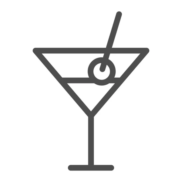 Cocktail line icon. Drink vector illustration isolated on white. Alcohol outline style design, designed for web and app. Eps 10. — Stock Vector