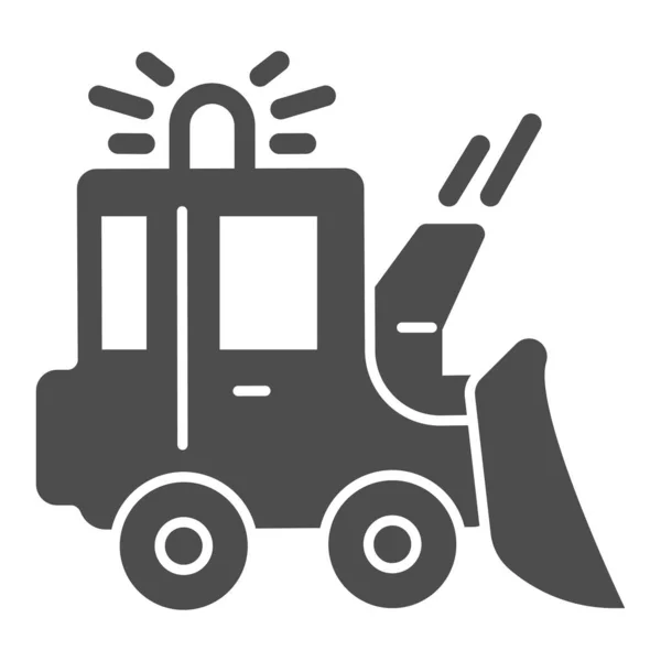 Snowblower solid icon, Winter season 컨셉트 , Snow gestrie machine sign on white background, snow wap tractor icon in glyph style for mobile concept and web design. 벡터 그래픽. — 스톡 벡터