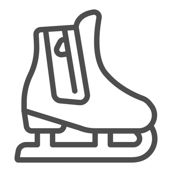 스케이트 라인 아이콘, 겨울 시즌 컨셉 (Skates line icon, Winter season conception, Skating sign on white background), 호키 키는 모바일 개념과 웹 디자인의 개요 스타일에서 심볼을 스케이트 한다. 벡터 그래픽. — 스톡 벡터