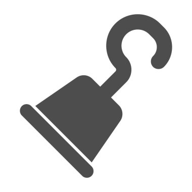 Korsan kancası sağlam ikon, peri masalı konsepti, beyaz arka planda demir kol işareti, mobil konsept ve web tasarımı için sembol şeklinde Korsan Kaptan Kanca simgesi. Vektör grafikleri.