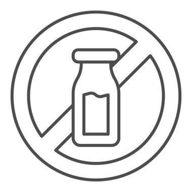 Yasak işaret dilimi simgesine sahip tuzluk karıştırıcı, diyet kavramı, beyaz arka planda yasaklı tuz işareti, mobil konsept ve web tasarımı için ana hatlarda tuzsuz ikon. Vektör grafikleri.