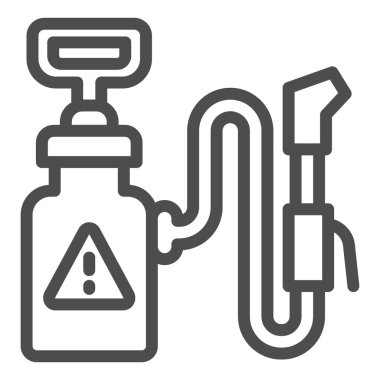 Böcek zehri çizgisi ikonu, haşere kontrol konsepti, beyaz arka planda böcek ilacı işareti, mobil konsept ve web tasarımı için sprey böcek ilacı ikonu. Vektör grafikleri.