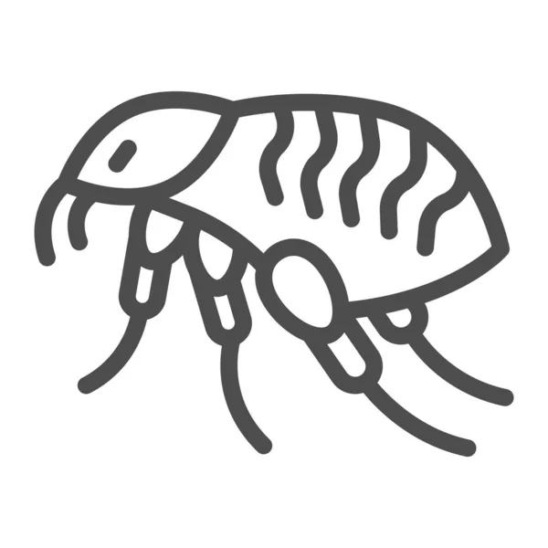 Icona della linea sanguisuga, concetto di controllo dei parassiti, segno del pidocchio su sfondo bianco, icona dei parassiti degli insetti in stile contorno per il concetto mobile e il web design. Grafica vettoriale. — Vettoriale Stock