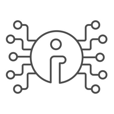 İnce çizgi simgesi, web güvenlik konsepti ile iletişim bilgilerini, beyaz arkaplandaki ağ bağlantısını, mobil ve web için kişisel bilgi simgesini imzalıyorum. Vektör grafikleri.