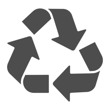 Malzemelerin geri dönüşümü katı simge, elektrikli araba konsepti, yeniden kullanımı, azaltımı, beyaz arka planda geri dönüşüm işareti, mobil ve web için glifli yeşil geri dönüşümlü sembol. Vektör grafikleri.