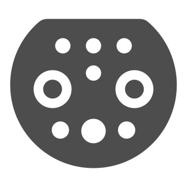 GB şarj portu katı simgesi, elektrikli araba konsepti, beyaz arka planda elektrik prizi tabelası, GB T, mobil ve web tasarımı için glifli Çin bağlantı simgesi. Vektör grafikleri.