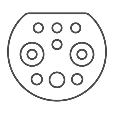 GB şarj portu ince çizgi simgesi, elektrikli araba konsepti, beyaz arka planda elektrik prizi tabelası, GB T, Çin bağlantı simgesi mobil ve web tasarımı için tasarım tarzı. Vektör grafikleri.