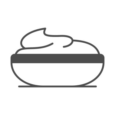 Aligot patates püresi katı ikon, Fransız gıda konsepti, beyaz arka planda patates tabağı vektör işareti, mobil konsept ve web tasarımı için patates püresi kabartma tarzı. Vektör grafikleri.