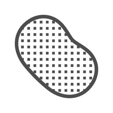 Yer mantarı çizgisi ikonu, Fransız yemeği kutsaması, beyaz arka planda çikolata vektör işareti, mobil konsept ve web tasarımı için trüf ana hatları tarzı. Vektör grafikleri.