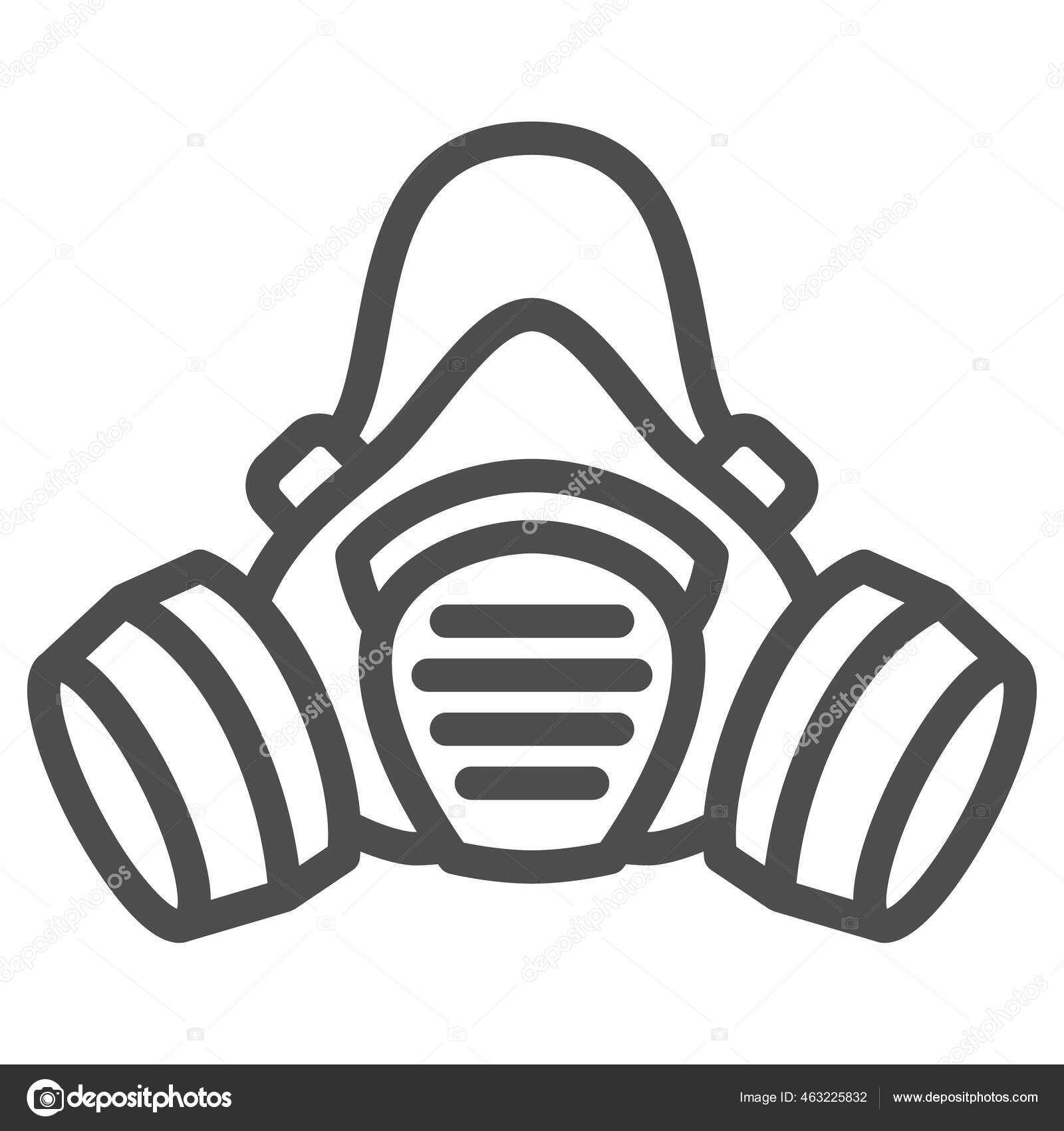 Значок Защитной Линии Респиратора, Концепция Техники Безопасности.