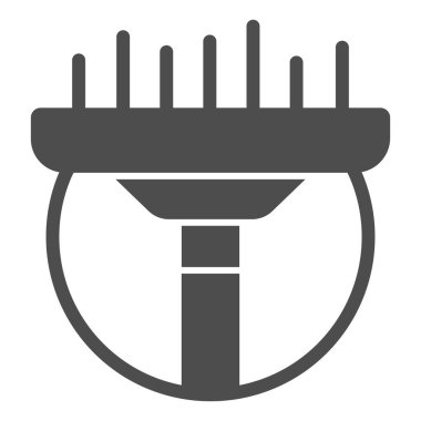 Cam kazıyıcısı katı ikonu, araba yıkama konsepti, beyaz arka planda pencereleri temizlemek için cam sileceği işareti, mobil ve web için glifli simge temizleme simgesi. Vektör grafikleri.