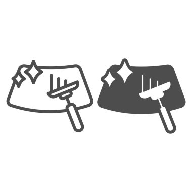 Temiz araba ön camı, tırmık çizgisi, sağlam bir ikon, araba yıkama konsepti, beyaz arka planda ön cam tabelası, cam silikonlu temiz araba ön camı. Vektör grafikleri.