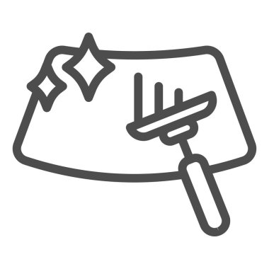 Temiz araba ön camı, kazıma çizgisi ikonu, araba yıkama konsepti, beyaz arka planda ön cam tabelası, cam silikonlu temiz araba ön camı. Vektör grafikleri.