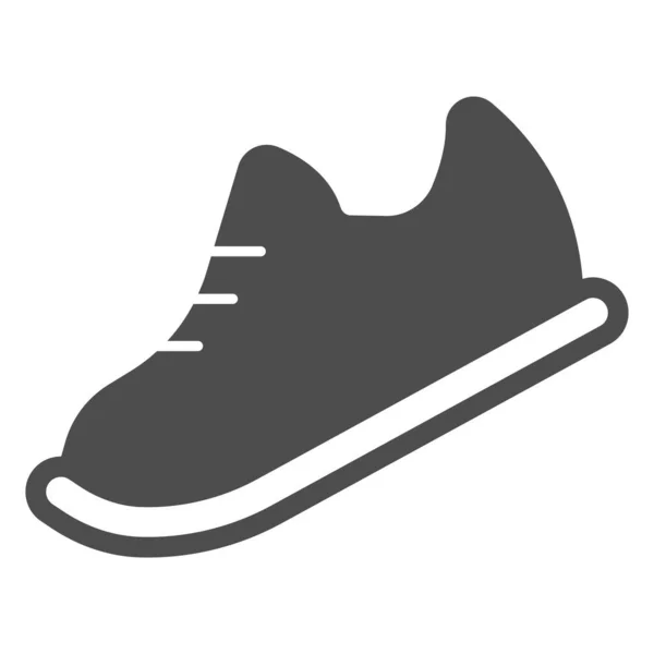 Zapatillas de bolos icono sólido, concepto de bolos, Sneakers signo sobre fondo blanco, icono de calzado deportivo en estilo glifo para el concepto móvil y diseño web. Gráficos vectoriales. — Archivo Imágenes Vectoriales