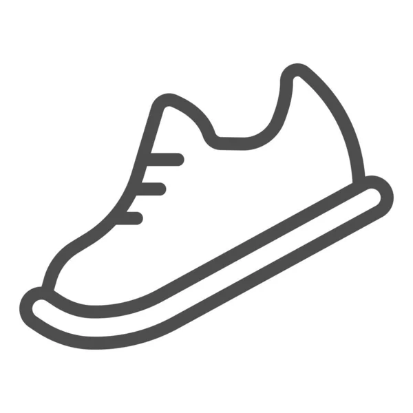 Иконка линии обуви для боулинга, концепция боулинга, знак "Кроссовки" на белом фоне, иконка спортивной обуви в стиле наброска для мобильной концепции и веб-дизайна. Векторная графика. — стоковый вектор