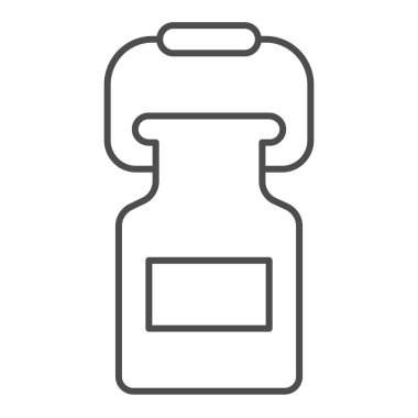 Süt ve süt ürünleri ikonuna sahip alüminyum fıçı, süt ürünleri konsepti, büyük endüstriyel süt beyaz arka planda imzalanabilir, mobil ve web tasarımı için ana hatlı süt varili ikonu. Vektör grafikleri.