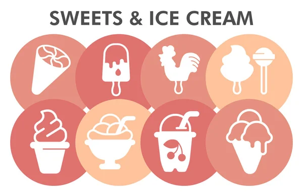 Сучасний шаблон інфографічного дизайну морозива. Інфографічна візуалізація морозива з вісьмома кроками на білому тлі. Шаблон морозива для презентації. Інфографічна ілюстрація . — стоковий вектор