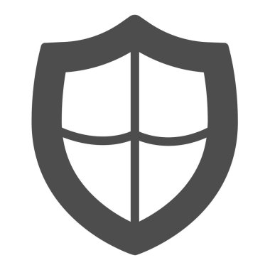 Antivirüs amblemi katı ikon, pcrepair konsepti, beyaz arka planda antivirüs amblemi vektör işareti, mobil konsept ve web tasarımı için antivirüs amblem kabartma biçimi. Vektör grafikleri.