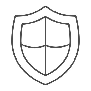 Antivirüs amblemi ince çizgi simgesi, pcrepair konsepti, beyaz arka planda antivirüs amblemi vektör işareti, mobil konsept ve web tasarımı için antivirüs ana hatları tarzı. Vektör grafikleri.