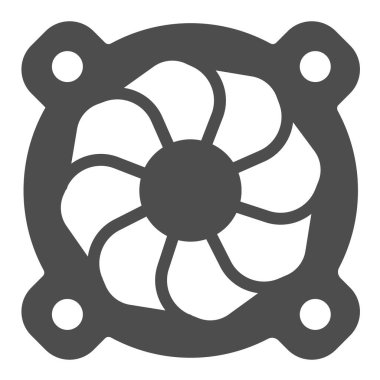 Havalı, katı ikon, pcrepair konsepti, beyaz arka planda daha havalı, fan vektör işareti, mobil konsept ve web tasarımı için daha havalı, fan kabartma tarzı. Vektör grafikleri.