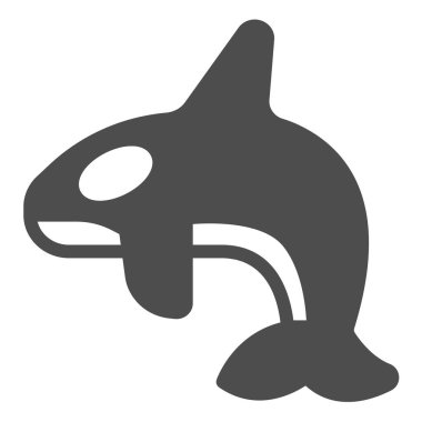 Balina köpekbalığı katı ikonu, dünya vahşi yaşam konsepti, beyaz arka planda balina köpekbalığı vektör işareti, mobil konsept ve web tasarımı için balina köpekbalığı kabartma stili. Vektör grafikleri.