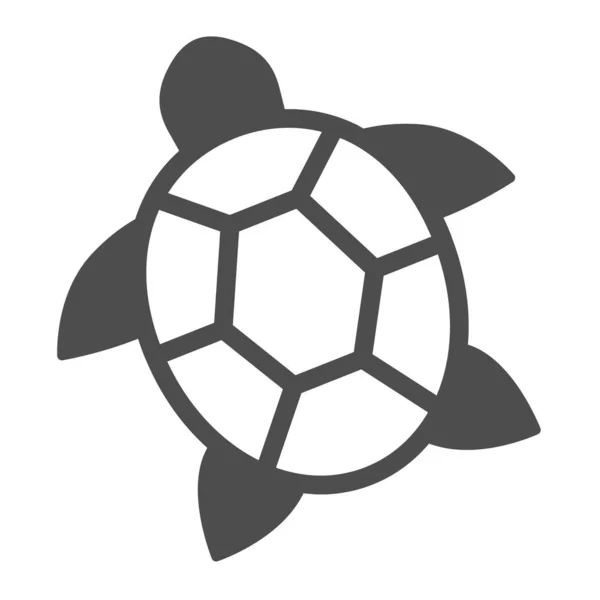 Суцільна ікона морської черепахи, концепція всесвітньої дикої природи, векторний знак морської черепахи на білому тлі, стиль гліфів черепах для мобільної концепції та веб-дизайну. Векторна графіка . — стоковий вектор