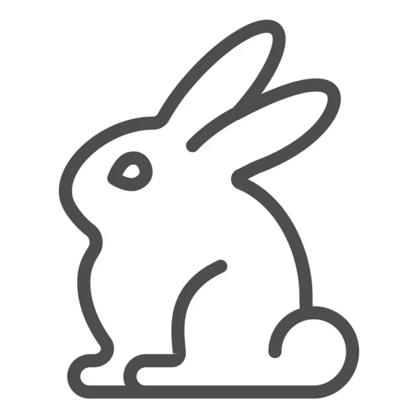 Tavşan çizgisi ikonu, dünya vahşi yaşam konsepti, beyaz arka planda tavşan vektör işareti, mobil konsept ve web tasarımı için tavşan tasarımı. Vektör grafikleri. — Stok Vektör