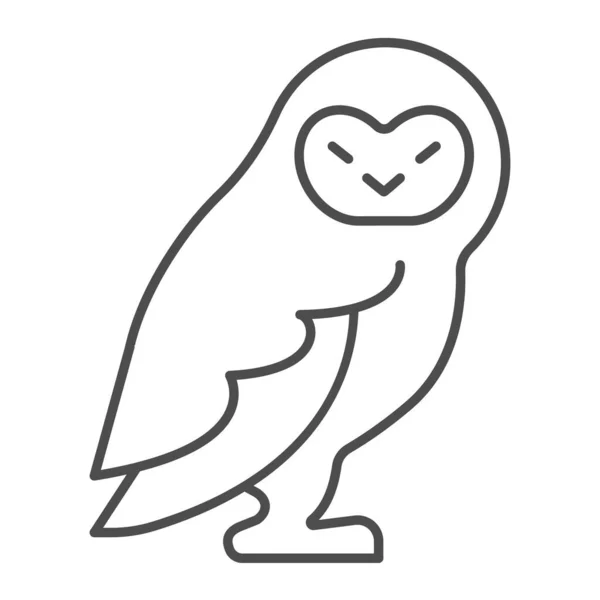 Forest Eule thin line icon, worldwildlife concept, owl vektor sign on white background, forest Eule outline style for mobile concept and web design. Vektorgrafik. — Stockvektor