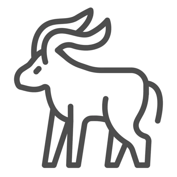 Icono de línea de yak, concepto de vida silvestre del mundo, signo de vector de cabra de montaña sobre fondo blanco, estilo de contorno de cabra para el concepto móvil y el diseño web. Gráficos vectoriales. — Archivo Imágenes Vectoriales