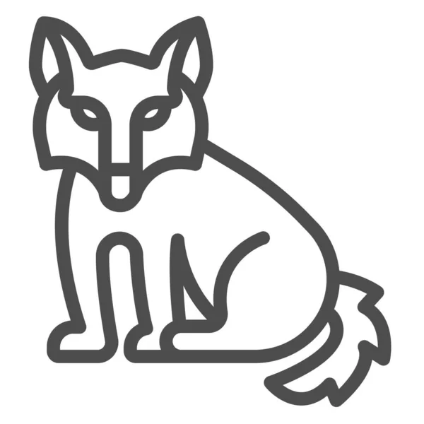 Wolf lijn icoon, wereldwildlife concept, wolf vector teken op witte achtergrond, wolf outline stijl voor mobiel concept en web design. vectorgrafieken. — Stockvector