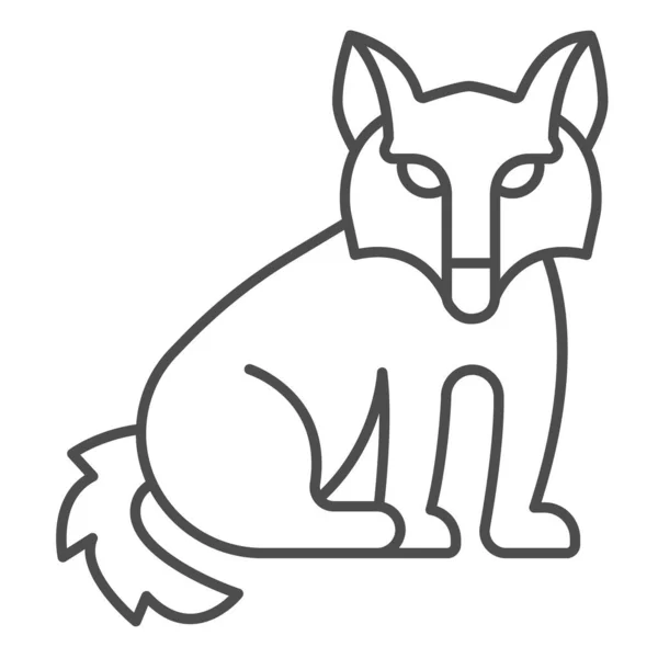 Wolf dunne lijn pictogram, wereld wild concept, wolf vector teken op witte achtergrond, wolf outline stijl voor mobiele concept en web design. vectorgrafieken. — Stockvector