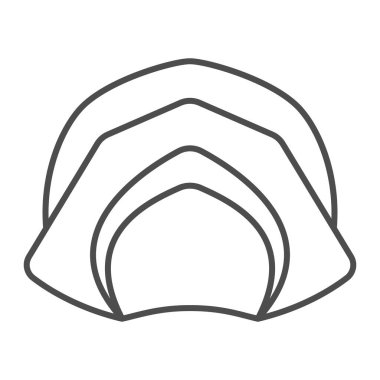 Kadınlar için ince çizgi ikonu, başlık konsepti, beyaz arka planda şükran günü hacı kadın başlığı vektör tabelası, mobil konsept ve web tasarımı için taslak tarzı ikon. Vektör grafikleri.