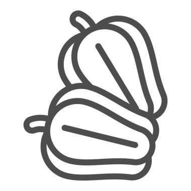 Tatlı biber çizgisi ikonu, sebze konsepti, beyaz arka planda çan biberi vektör işareti, mobil konsept ve web tasarımı için taslak tarzı ikon. Vektör grafikleri.