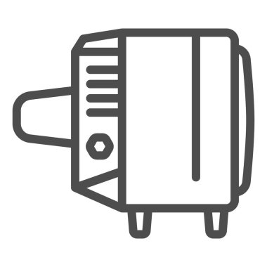 TV kayıt çizgisi simgesi, monitörler ve TV konsepti, beyaz arka planda Sovyet sendikası kayıt vektör tabelası, mobil konsept ve web tasarımı için taslak biçimi simgesi. Vektör grafikleri.